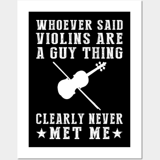 Violin Virtuosa - Breaking Gender Stereotypes with a Playful Twist! Posters and Art